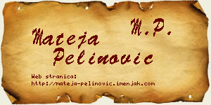 Mateja Pelinović vizit kartica